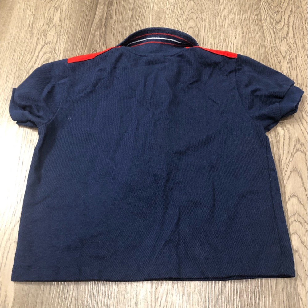 Vintage‎ Oshkosh Yacht Club Polo Boys Size 4 Single Stitch Made In USA Red Blue - Picture 2 of 5